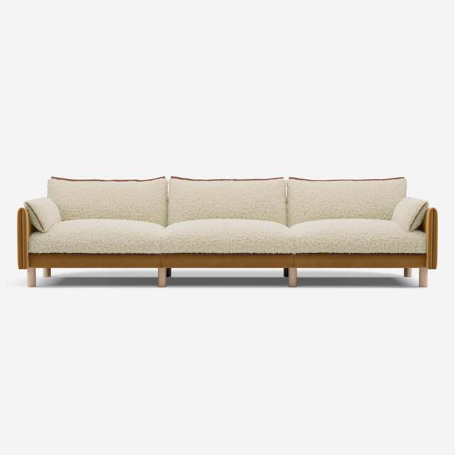 Cozy 5 Seater Sofa - Ochre Cotton - image 1