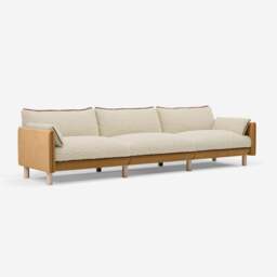 Cozy 5 Seater Sofa - Ochre Cotton - thumbnail 3