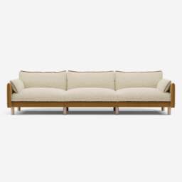 Cozy 5 Seater Sofa - Ochre Cotton - thumbnail 1