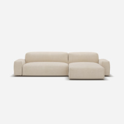 Float 4 Seater RH Chaise Sofa - Cream Textured Weave - thumbnail 4