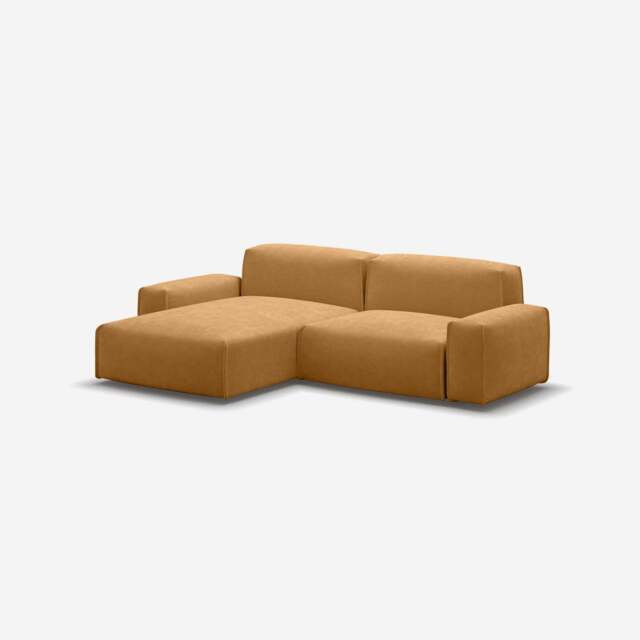 Float 3 Seater LH Chaise Sofa - Ochre Cotton - image 1