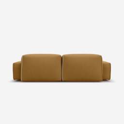 Float 3 Seater LH Chaise Sofa - Ochre Cotton - thumbnail 4