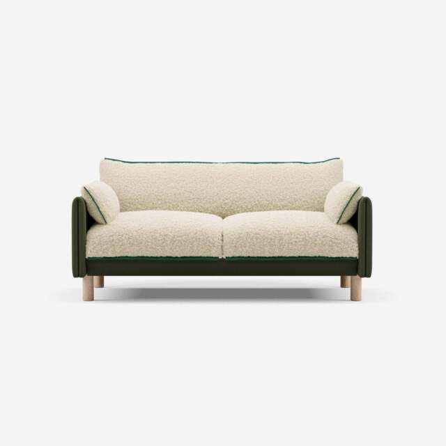 Cozy 2 Seater Sofa - Dark Green Velvet - image 1