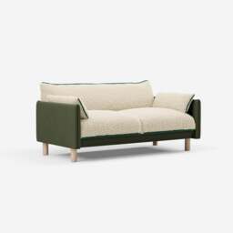 Cozy 2 Seater Sofa - Dark Green Velvet - thumbnail 3