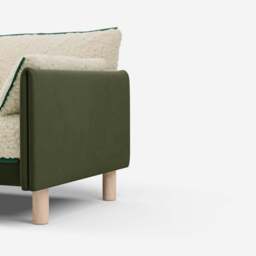 Cozy 2 Seater Sofa - Dark Green Velvet - thumbnail 2