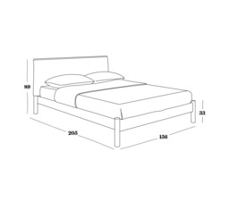 Cozy Bed - Double - Tan Vegan Leather Frame - Cream Fleece Headboard - thumbnail 9