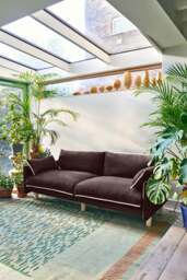 Cozy 3 Seater Sofa - Dark Brown Velvet - thumbnail 6