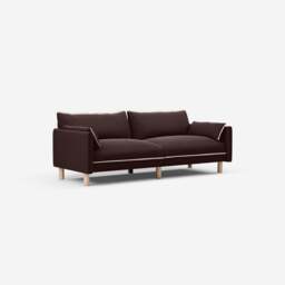 Cozy 3 Seater Sofa - Dark Brown Velvet - thumbnail 3