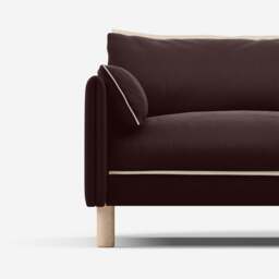 Cozy 3 Seater Sofa - Dark Brown Velvet - thumbnail 5