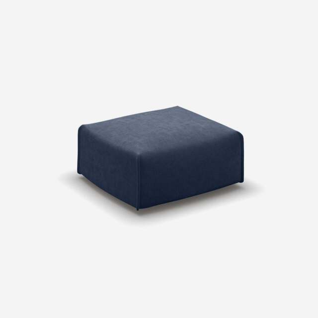 Float Square Ottoman - Navy Cotton - image 1