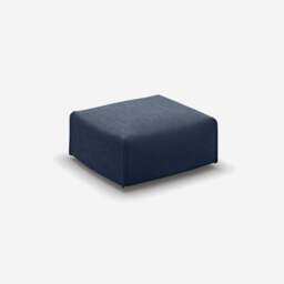 Float Square Ottoman - Navy Cotton