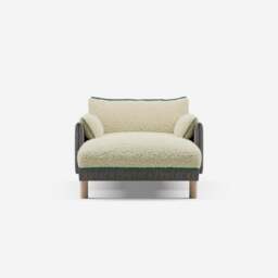 Cozy 1.5 Seater Chaise Sofa - Salt & Pepper Textured Weave - thumbnail 3