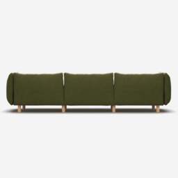 Pillow 5 Seater Sofa - Dark Green Velvet - thumbnail 4