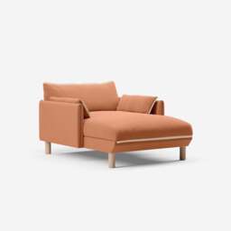 Cozy 1.5 Seater Chaise Sofa - Henna Cotton - thumbnail 1