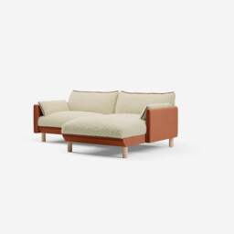 Cozy 3 Seater RH Chaise Sofa - Henna Cotton
