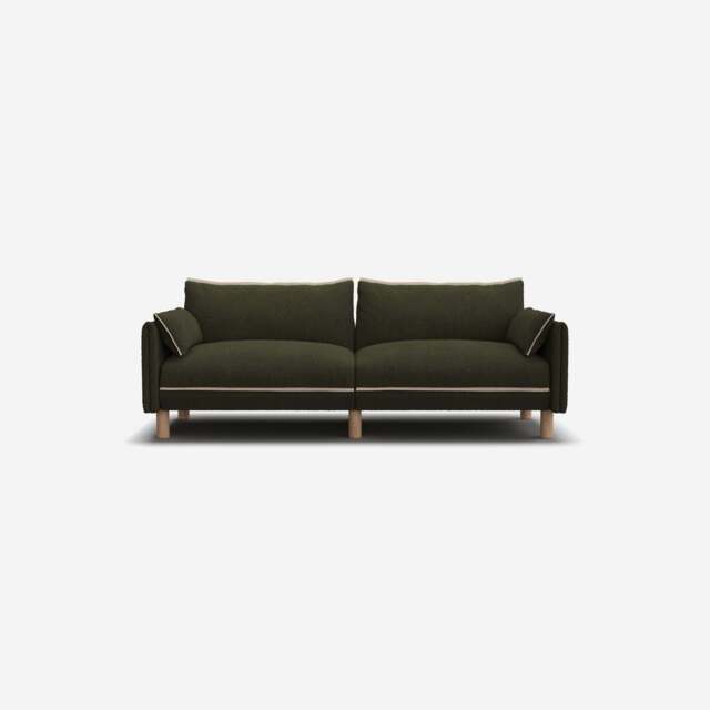Cozy 3 Seater Sofa - Green Boucle II - image 1