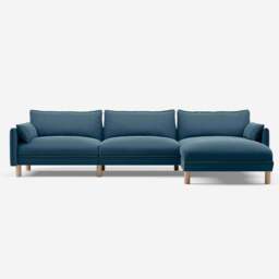 Cozy 5 Seater RH Chaise Sofa - Teal Velvet - thumbnail 3