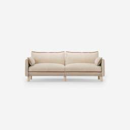 Cozy 3 Seater Sofa - Cream Textured Weave - thumbnail 1