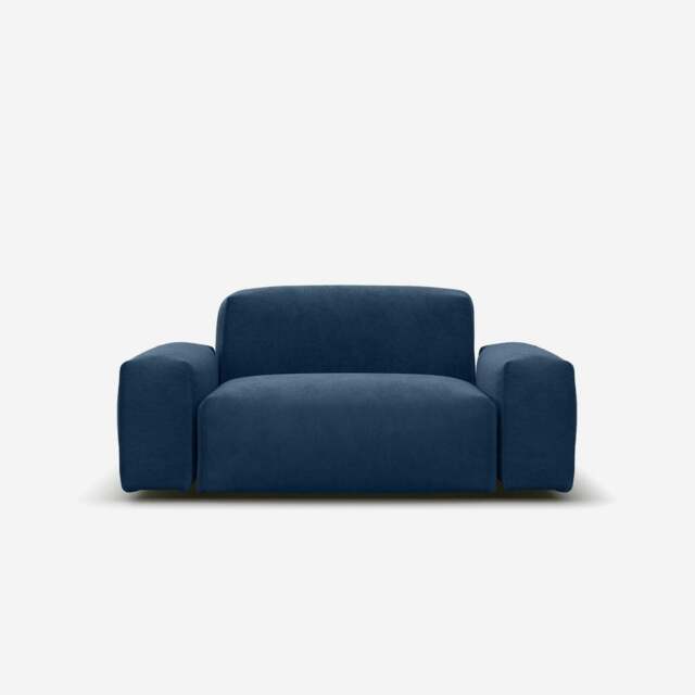 Float 1.5 Seater Sofa - Midnight Blue Velvet - image 1