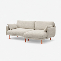 Rest 3 Seater RH Chaise Sofa - Ecru Boucle