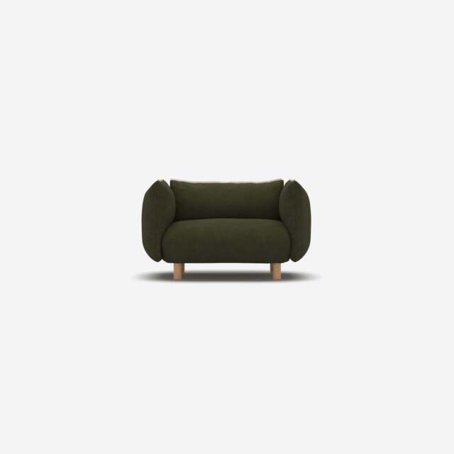 Pillow 1.5 Seater Sofa - Green Boucle II - image 1