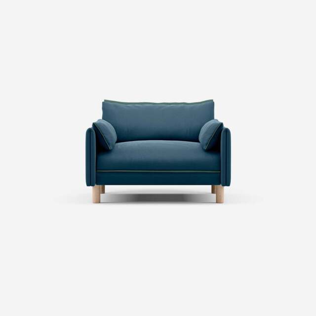 Cozy 1.5 Seater Sofa - Teal Velvet - image 1