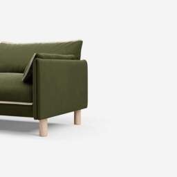 Cozy 5 Seater Sofa - Dark Green Velvet - thumbnail 3