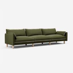 Cozy 5 Seater Sofa - Dark Green Velvet - thumbnail 4