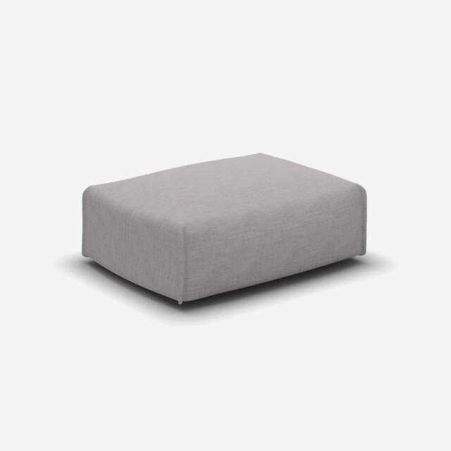 Float Rectangular Ottoman - Light Grey Weave - image 1
