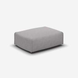 Float Rectangular Ottoman - Light Grey Weave - thumbnail 1