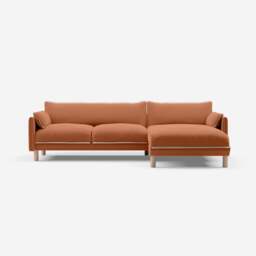 Cozy 4 Seater RH Chaise Sofa - Henna Cotton - thumbnail 4