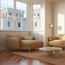 Cozy 1.5 Seater Chaise Sofa - Ochre Cotton - thumbnail 2