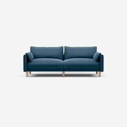 Cozy 3 Seater Sofa - Teal Velvet - thumbnail 1