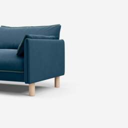 Cozy 3 Seater Sofa - Teal Velvet - thumbnail 2