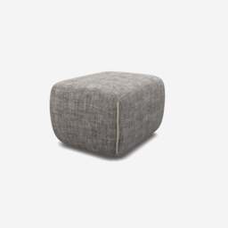 Cozy Pouffe - Salt & Pepper Textured Weave