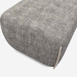 Cozy Pouffe - Salt & Pepper Textured Weave - thumbnail 3