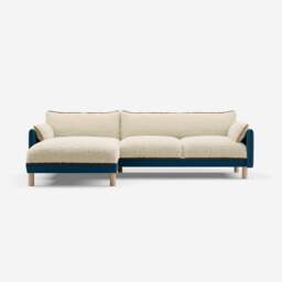Cozy 4 Seater LH Chaise Sofa - Teal Velvet - thumbnail 3