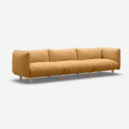 Pillow 5 Seater Sofa - Ochre Cotton - thumbnail 3