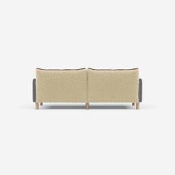 Cozy 3 Seater RH Chaise Sofa - Salt & Pepper Textured Weave - thumbnail 4