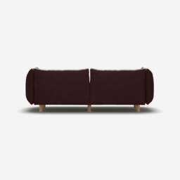 Pillow 3 Seater Sofa - Dark Brown Velvet - thumbnail 4