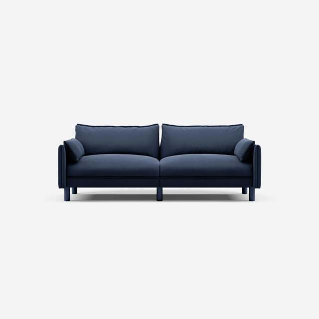 Cozy 3 Seater Sofa - Navy Cotton - image 1