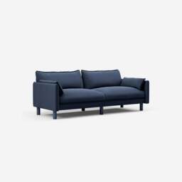 Cozy 3 Seater Sofa - Navy Cotton - thumbnail 4