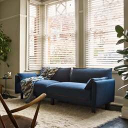 Cozy 3 Seater Sofa - Navy Cotton - thumbnail 2
