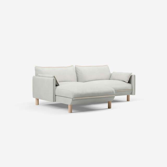 Cozy 3 Seater LH Chaise Sofa - Natural Cotton - image 1