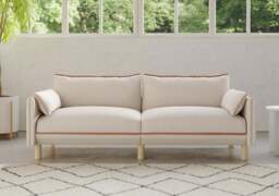 Cozy 3 Seater LH Chaise Sofa - Natural Cotton - thumbnail 6