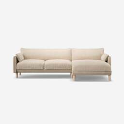 Cozy 4 Seater RH Chaise Sofa - Cream Textured Weave - thumbnail 3