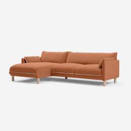Cozy 4 Seater LH Chaise Sofa - Henna Cotton