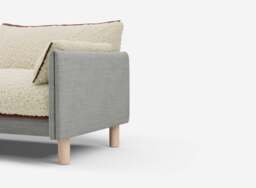 5 Seater LH Chaise Sofa - Light Grey Weave - thumbnail 2