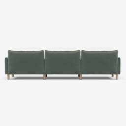 Cozy 5 Seater RH Chaise Sofa - Sage Cotton - thumbnail 4