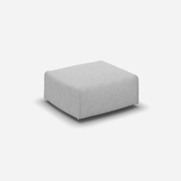 Float Square Ottoman - Ecru Weave - thumbnail 1